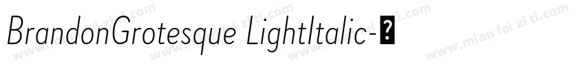BrandonGrotesque LightItalic字体转换